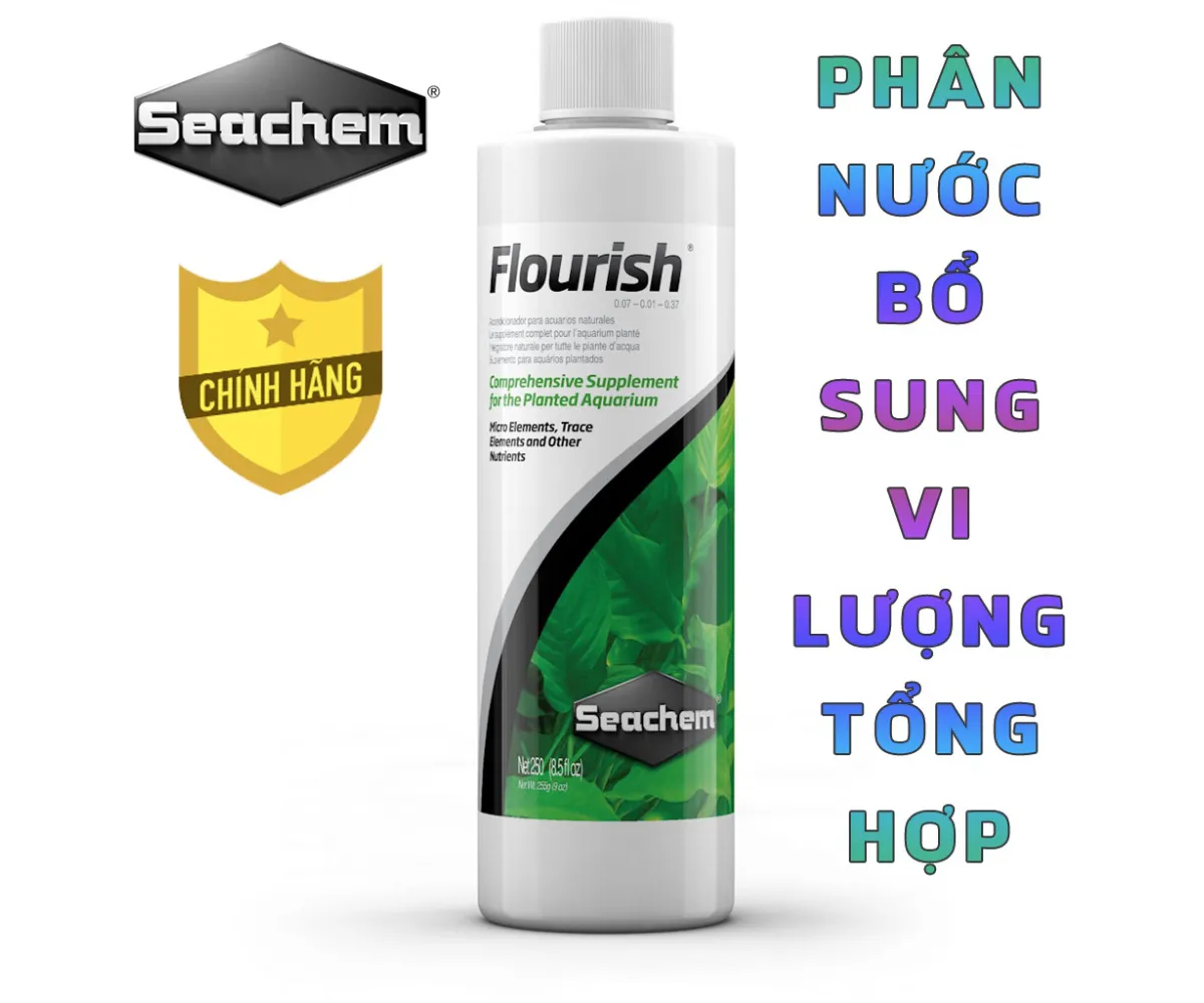 Phân nước Seachem - Flourish bổ sung vi lượng tổng hợp cho cây thủy sinh trong hồ cá (250ml)